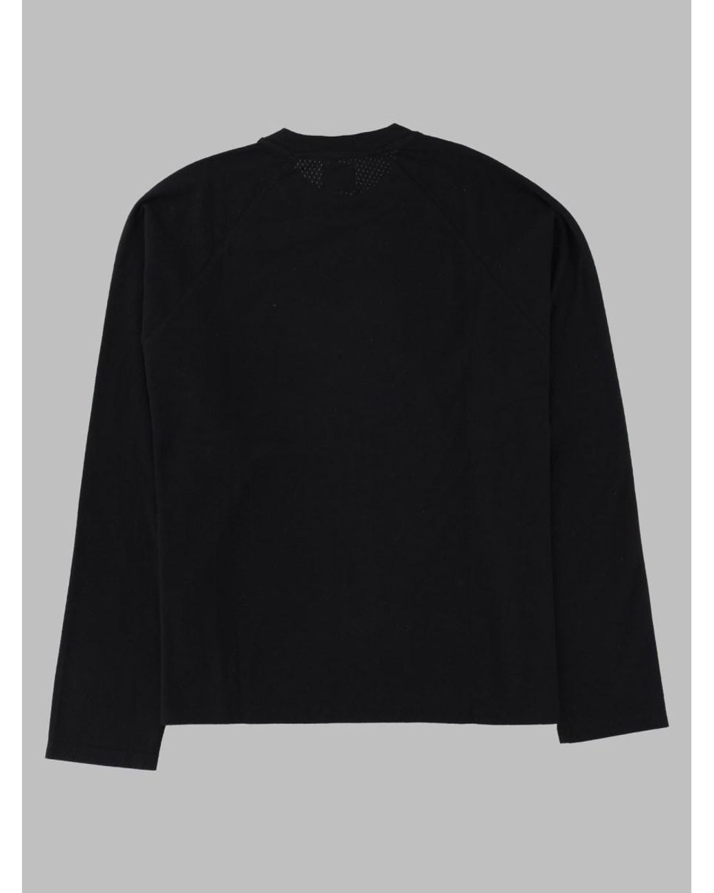 Arte' Black Long-Sleeve T-Shirt With Logo Patch Cotton T-Shirts And Polos for men