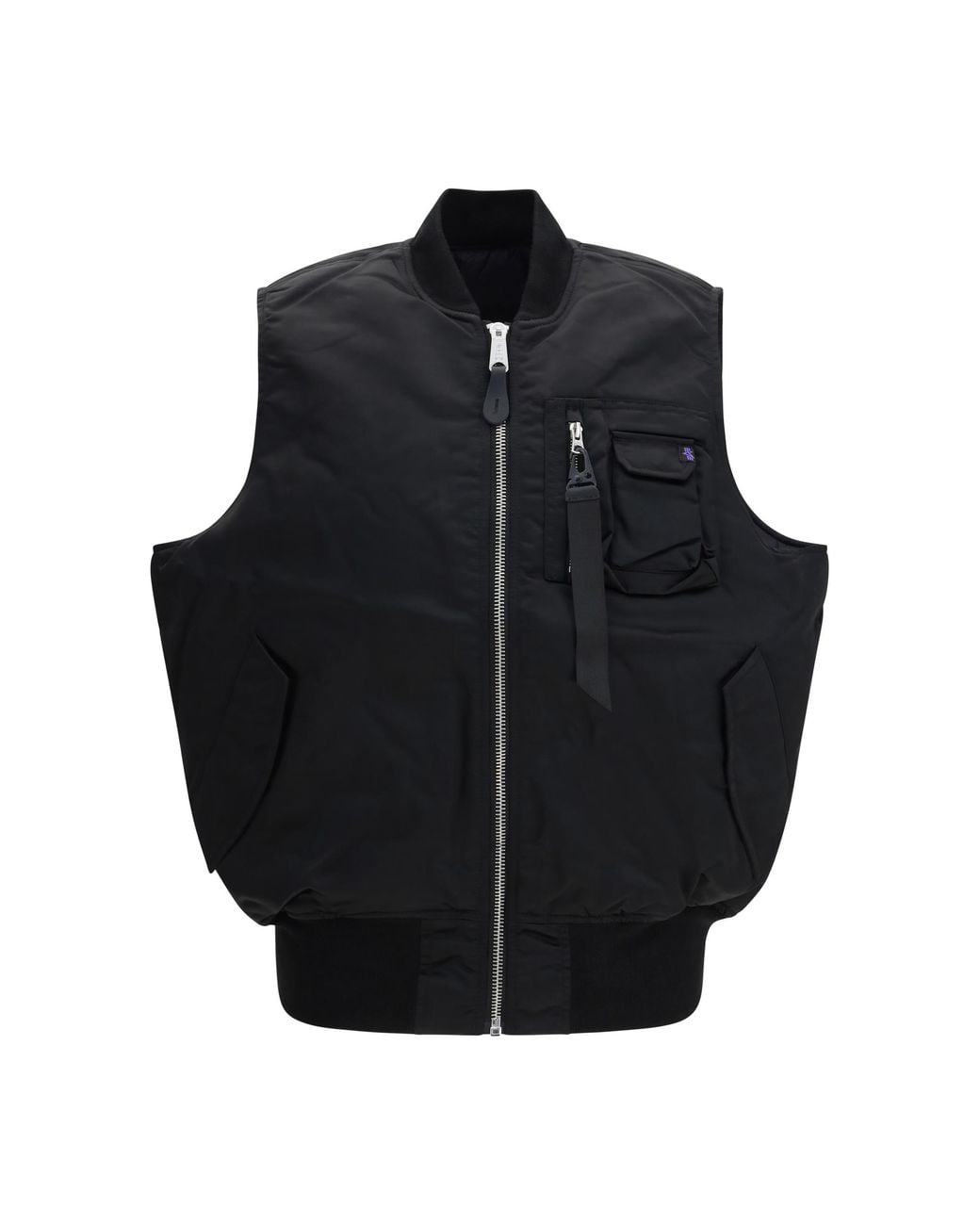 Alpha Industries Black Ma-1 Base Vest Nylon Blazers E Vests for men