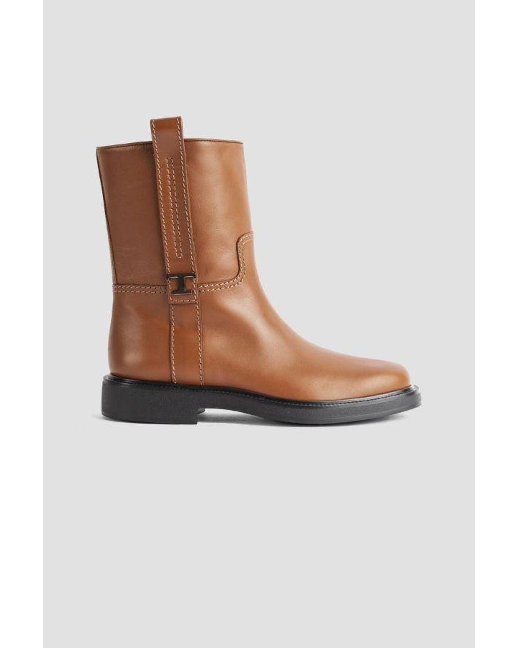 Tod's Brown Gomma 20L Tronchetto Acc. T Boot