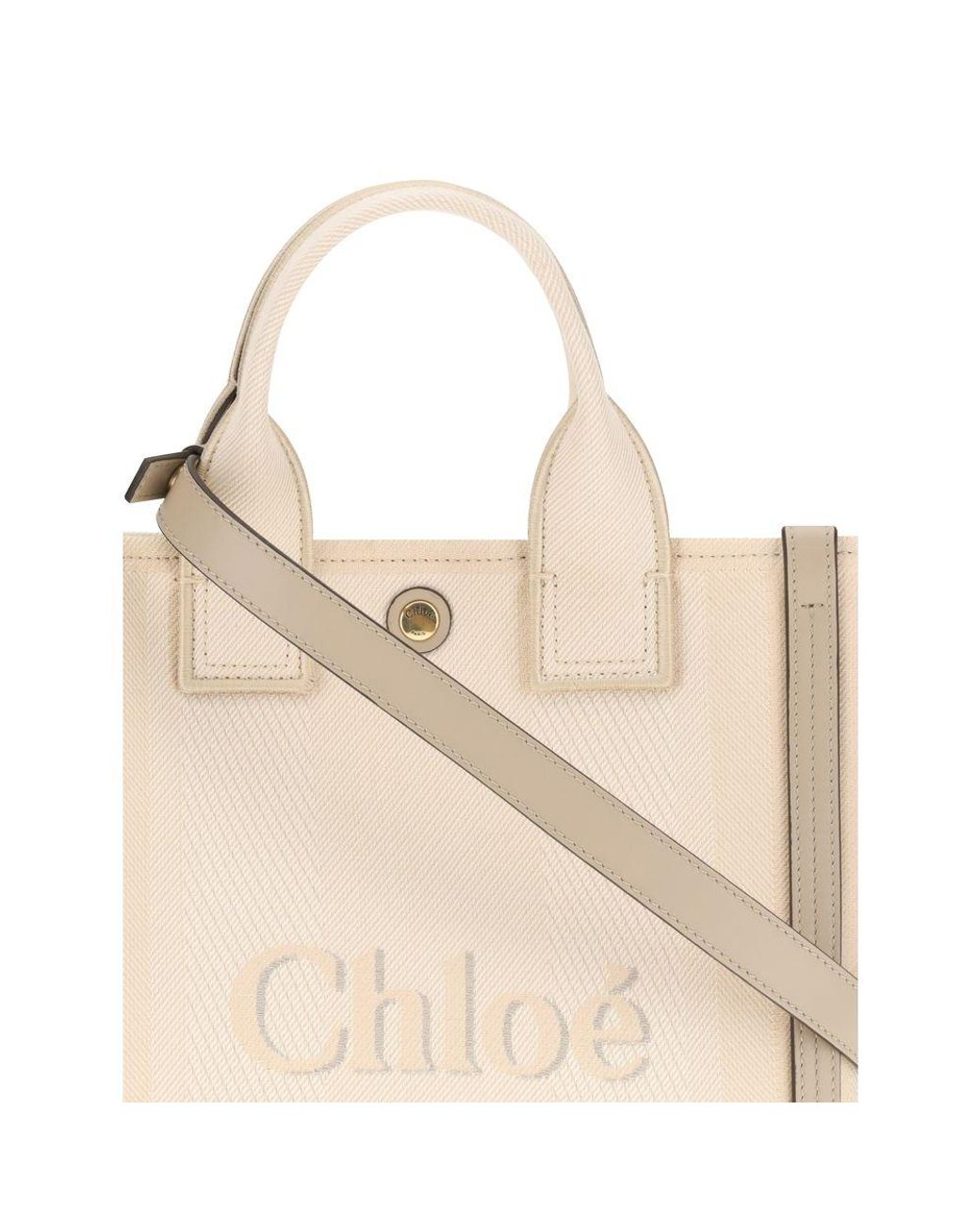 Chloé Natural Beige Cotton Handbag