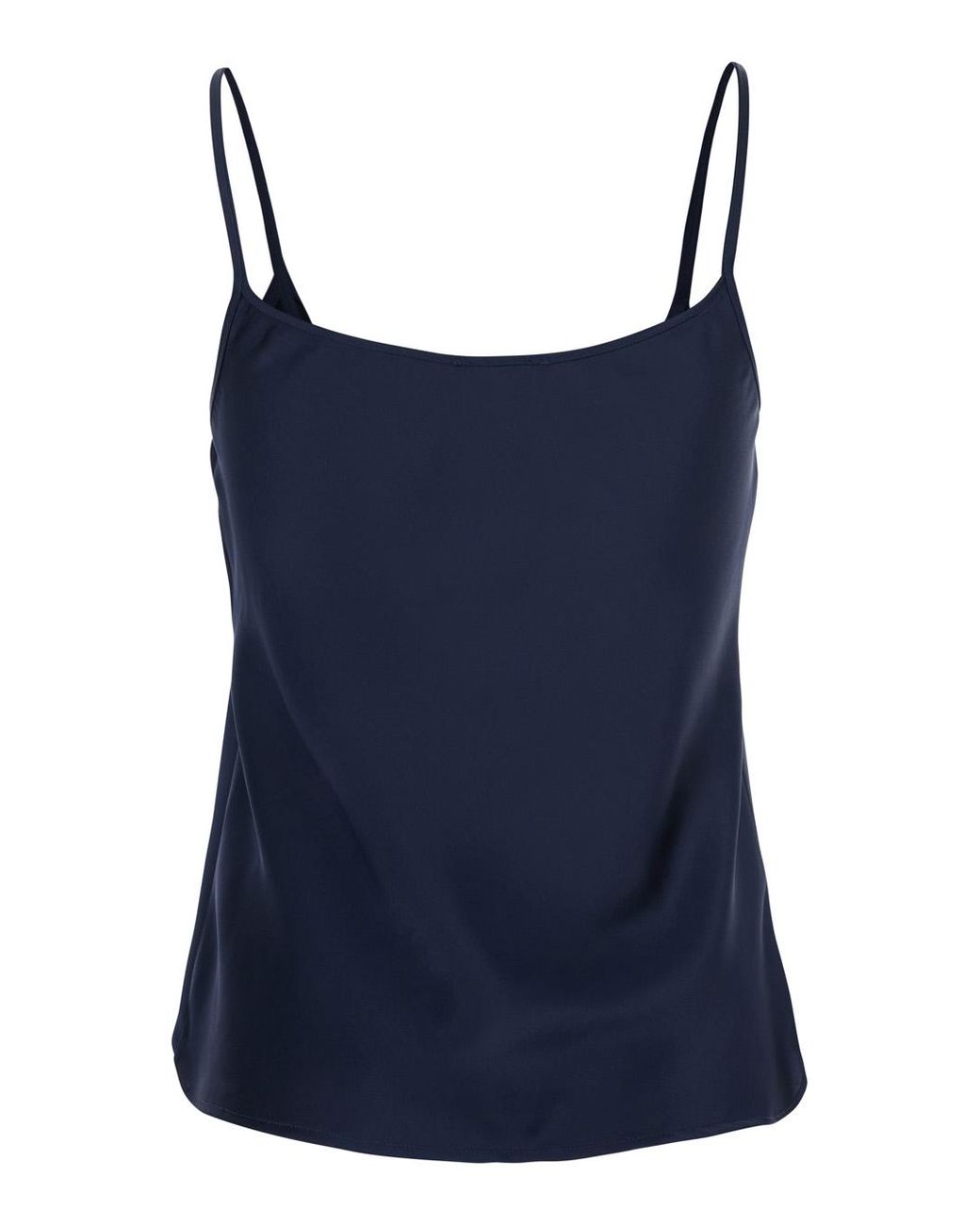 Le Plain Blue Top With Spaghetti Straps