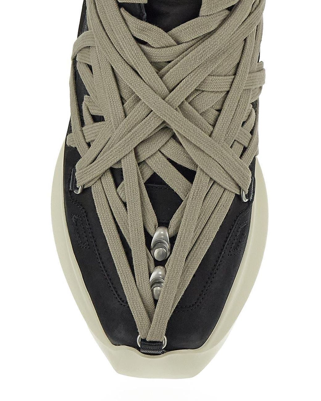 靴 Rick owens megalaced runner sneakers 39 Rick Owens Men's Megalaced Runner Sneakers In Black | ModeSens