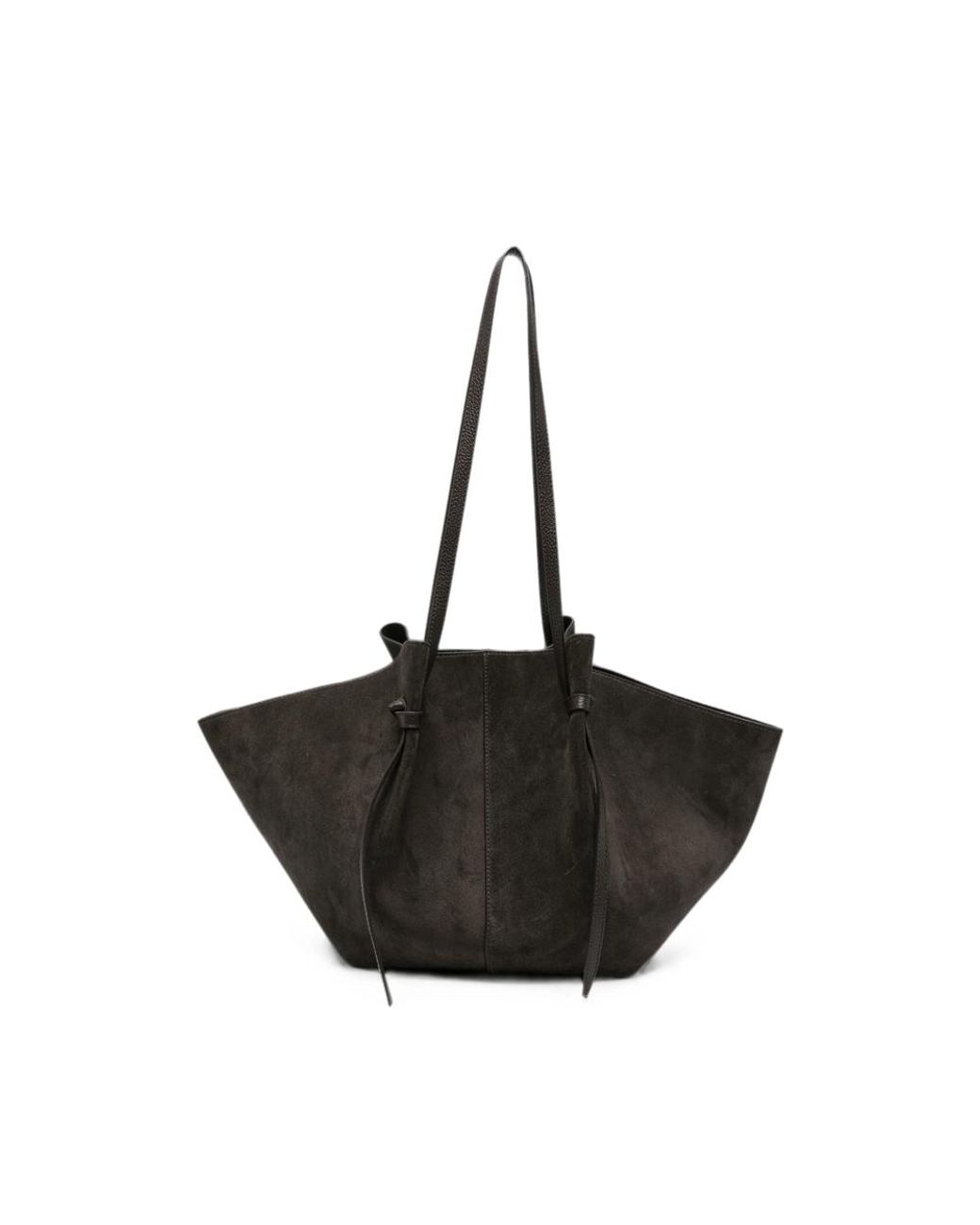 Yuzefi Black Mochi Suede Tote Bag