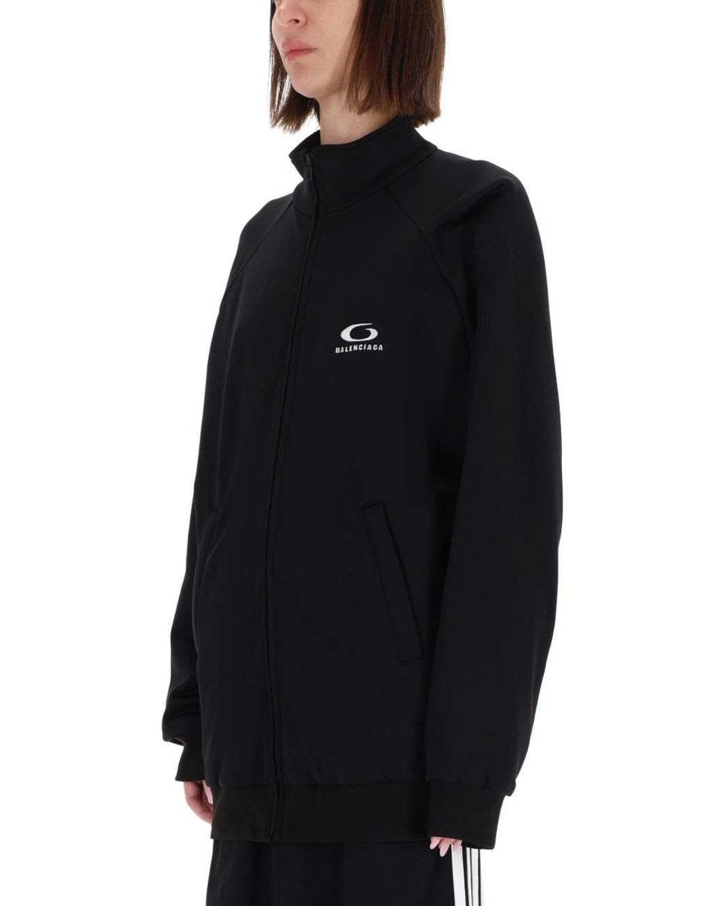 Balenciaga Black Sweatshirt With Logo — Polyamide Track Pants