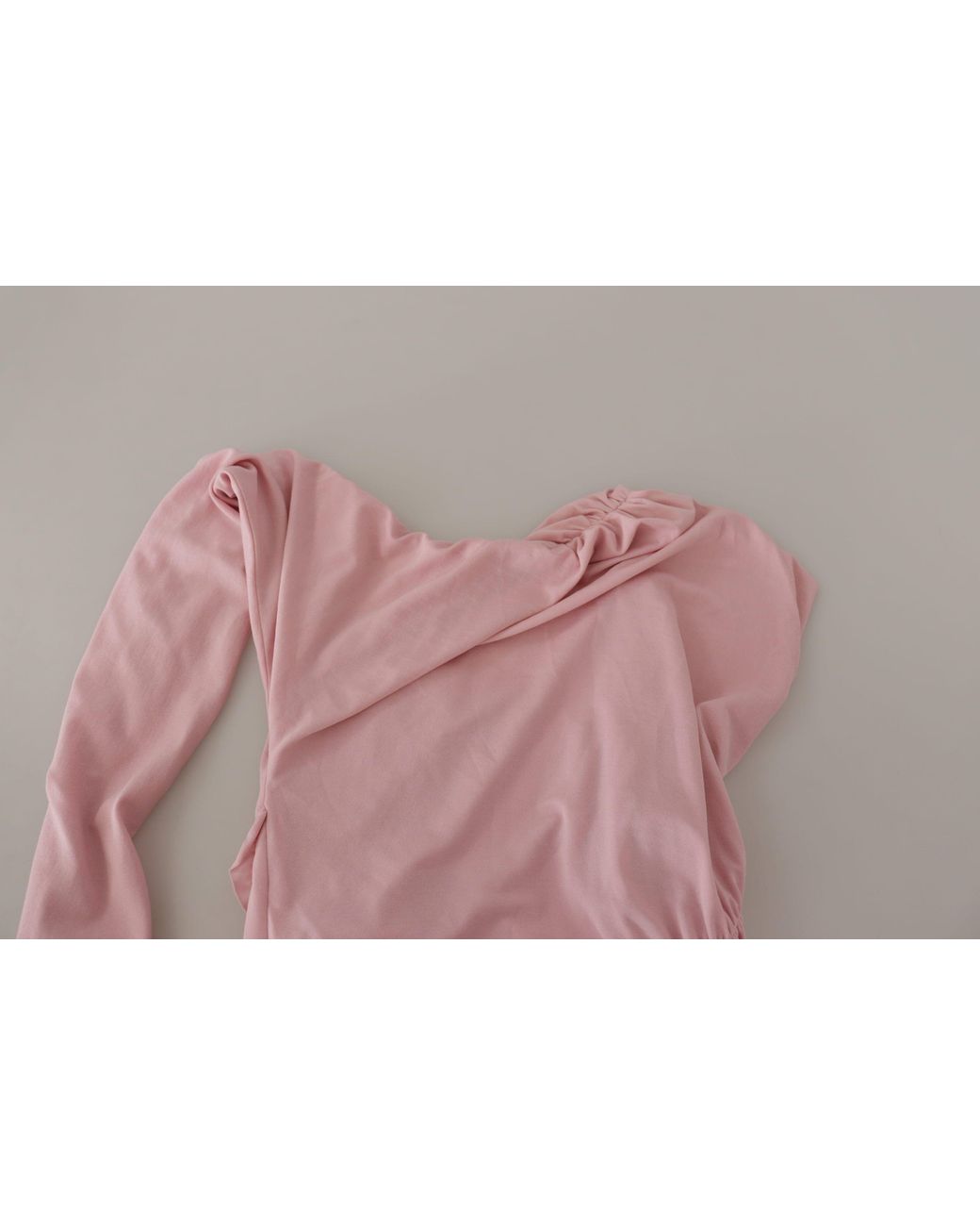 Dolce & Gabbana Pink Flower Embellished One Shoulder Dress Rayon