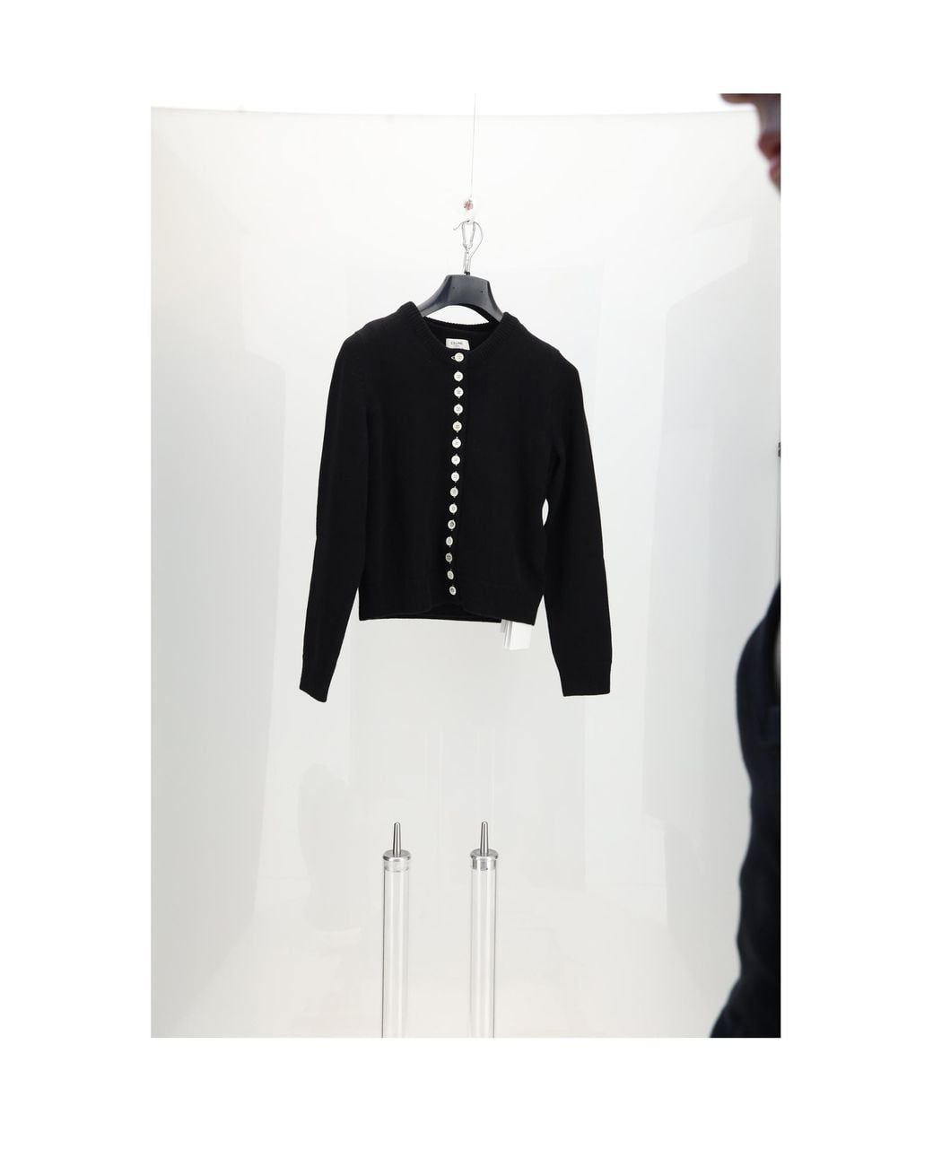 Céline Black Twinset Cardigan Cashmere Sweater