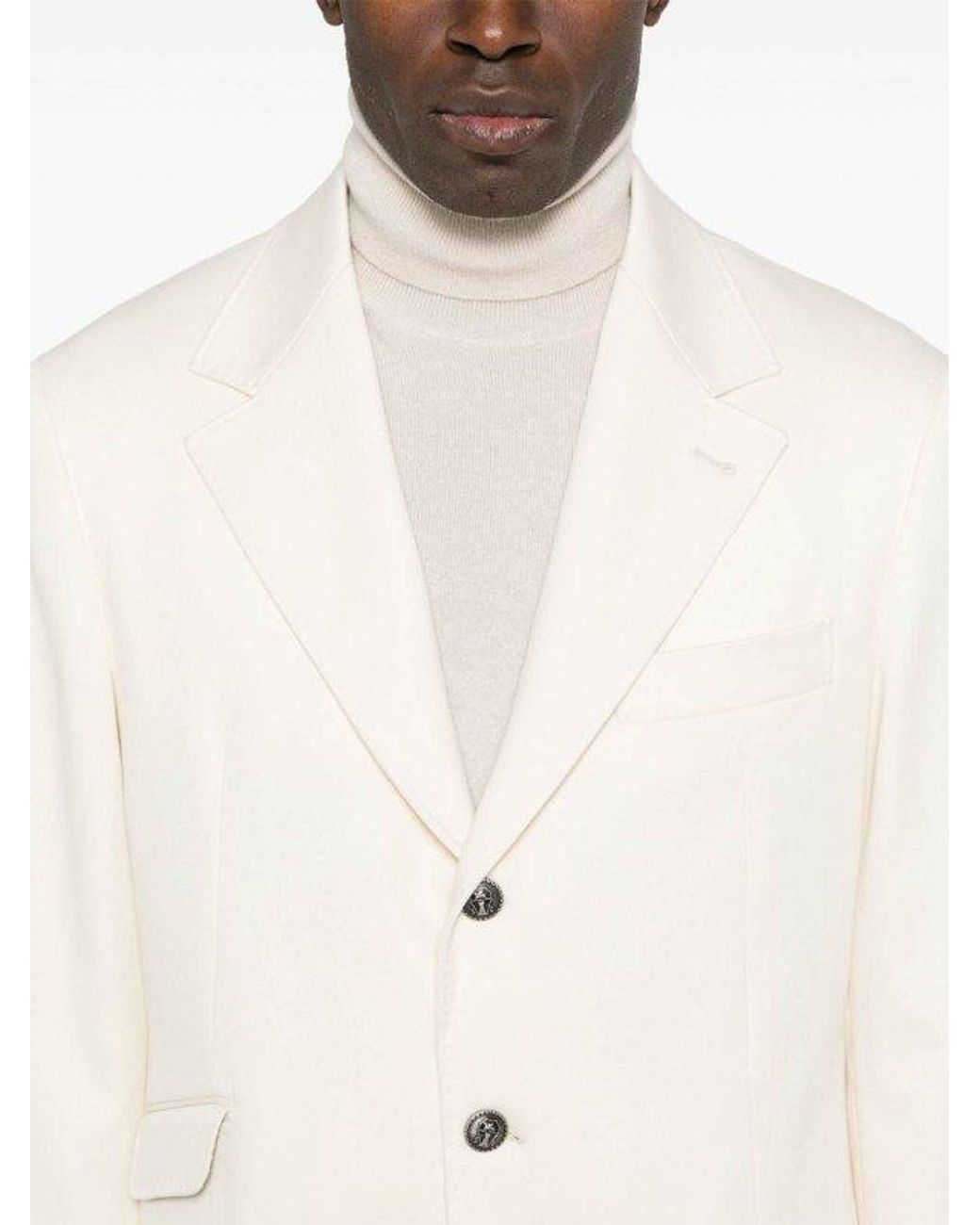 Brunello Cucinelli White Beige Cotton Two for men