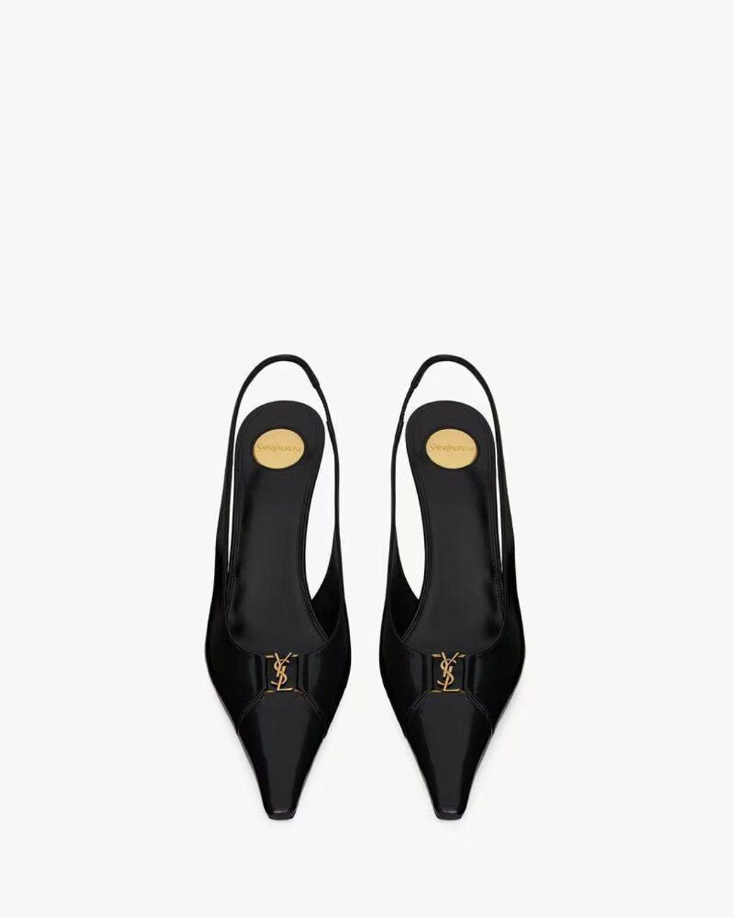 Saint Laurent White Saint Laurent Slingback Heel