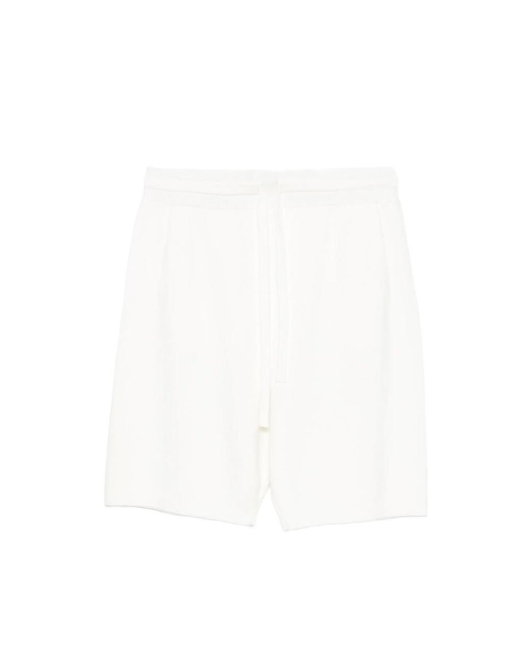 Scaglione White Drawstring Shorts for men