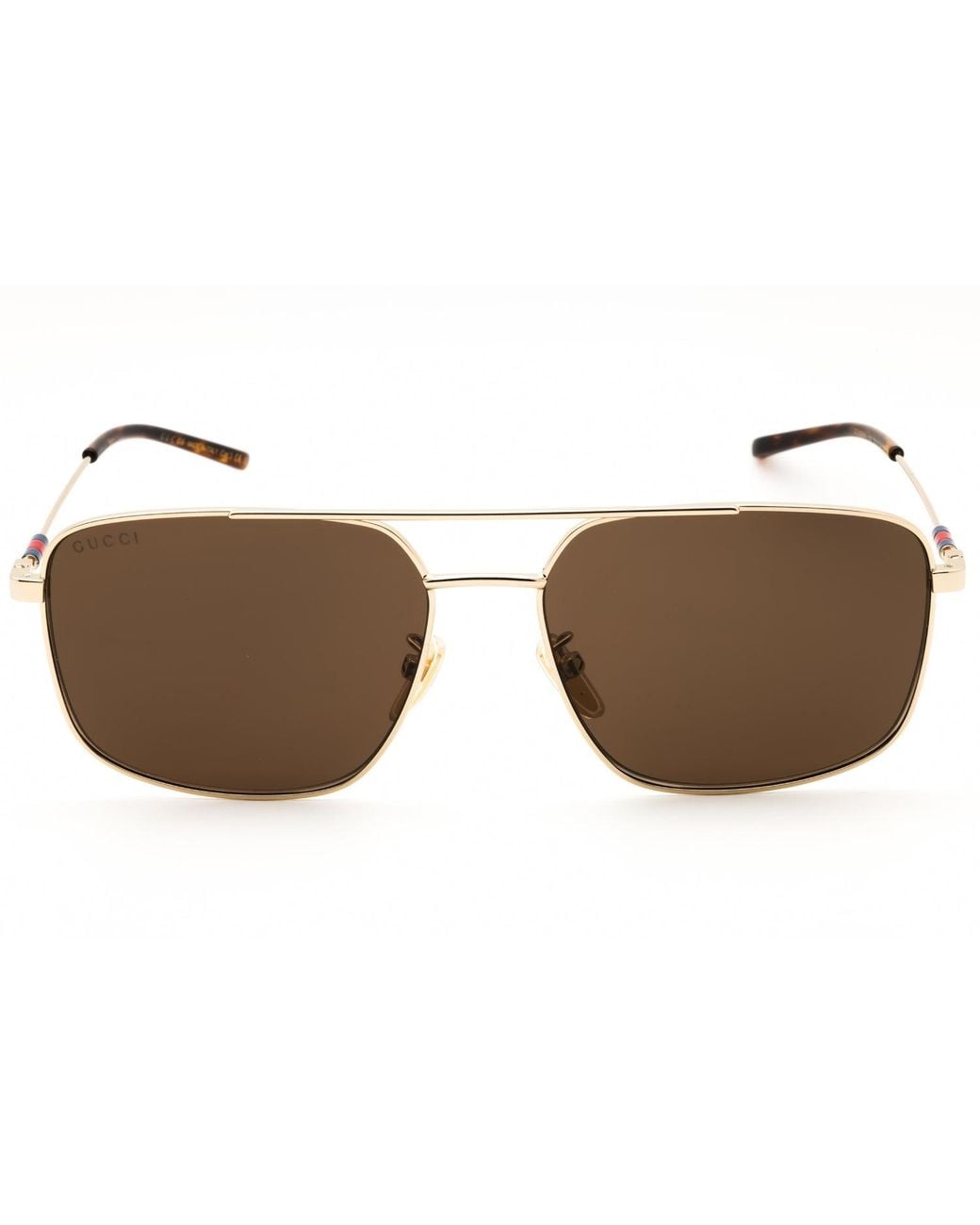Gucci Black Gucci Gg2096Sa Rectangular Metal Sunglasses