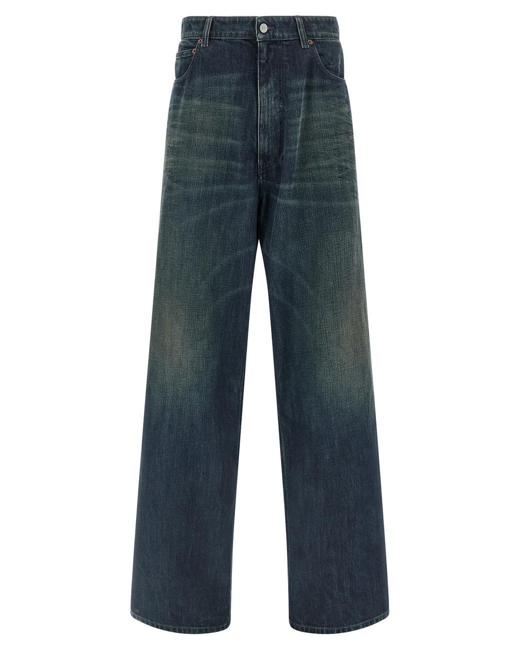 MM6 by Maison Margiela Blue Numeric Signature Mm6 Jeans Cotton for men