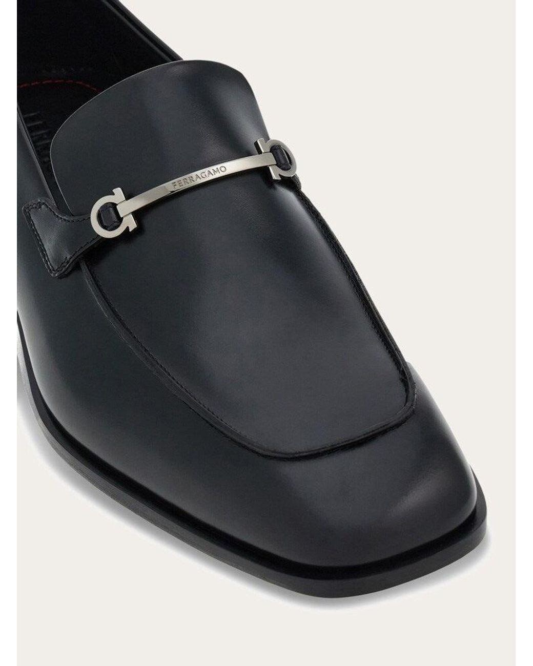 Ferragamo White Calf Leather Loafers for men