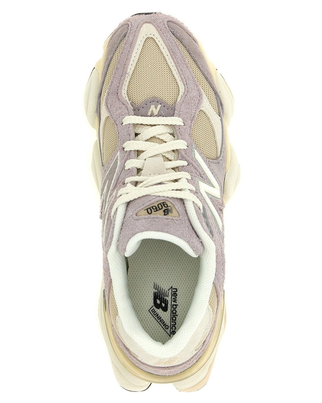 New Balance White Suede & Mesh Sneakers