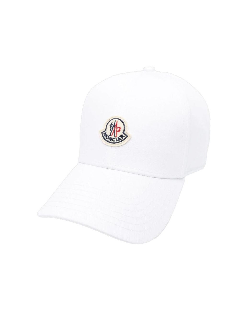 Moncler White Gabardine Baseball Cap for men