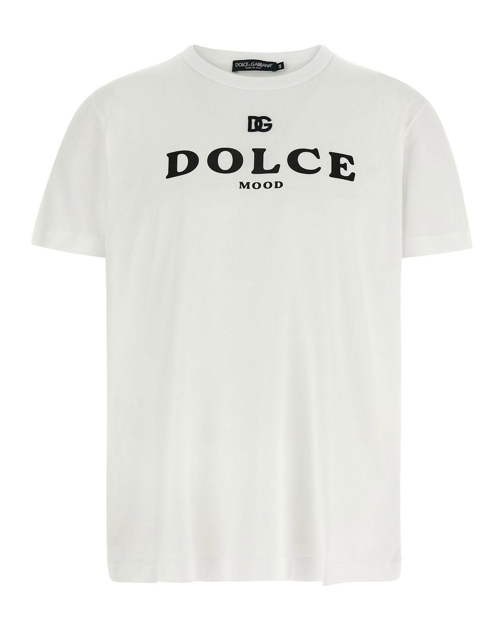 Dolce & Gabbana White Dolce & Gabbana Logo-Print Cotton T-Shirt