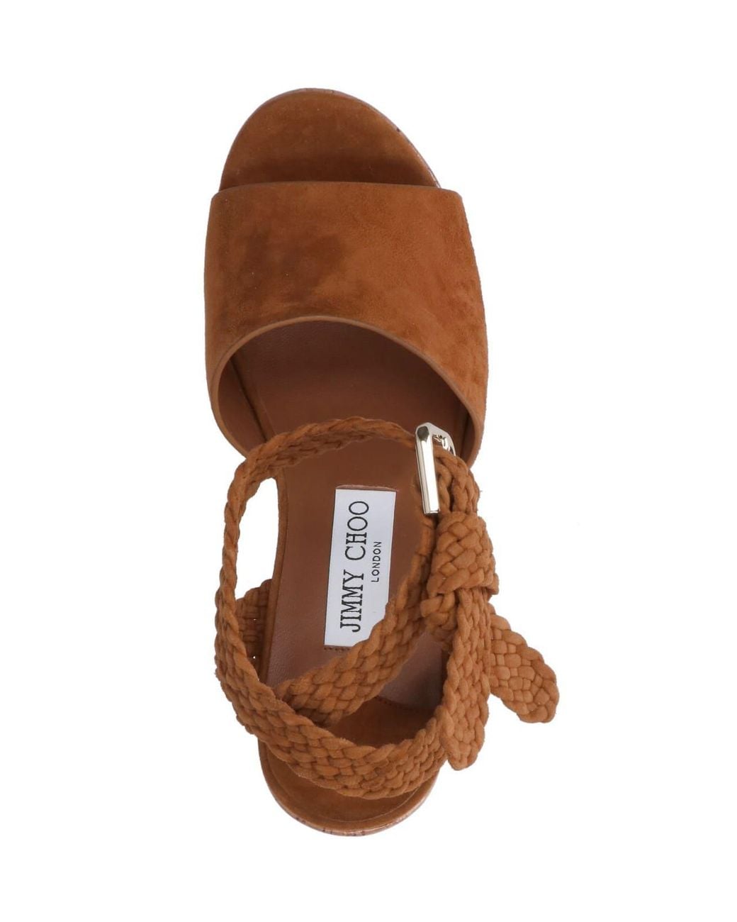 Jimmy Choo Brown Jori 100 Suede Wedge Sandals