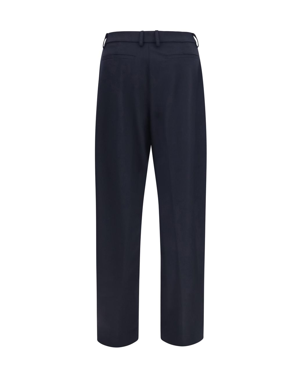 Thelatest Blue Trousers Straight-Leg Wool-Blend Polyester