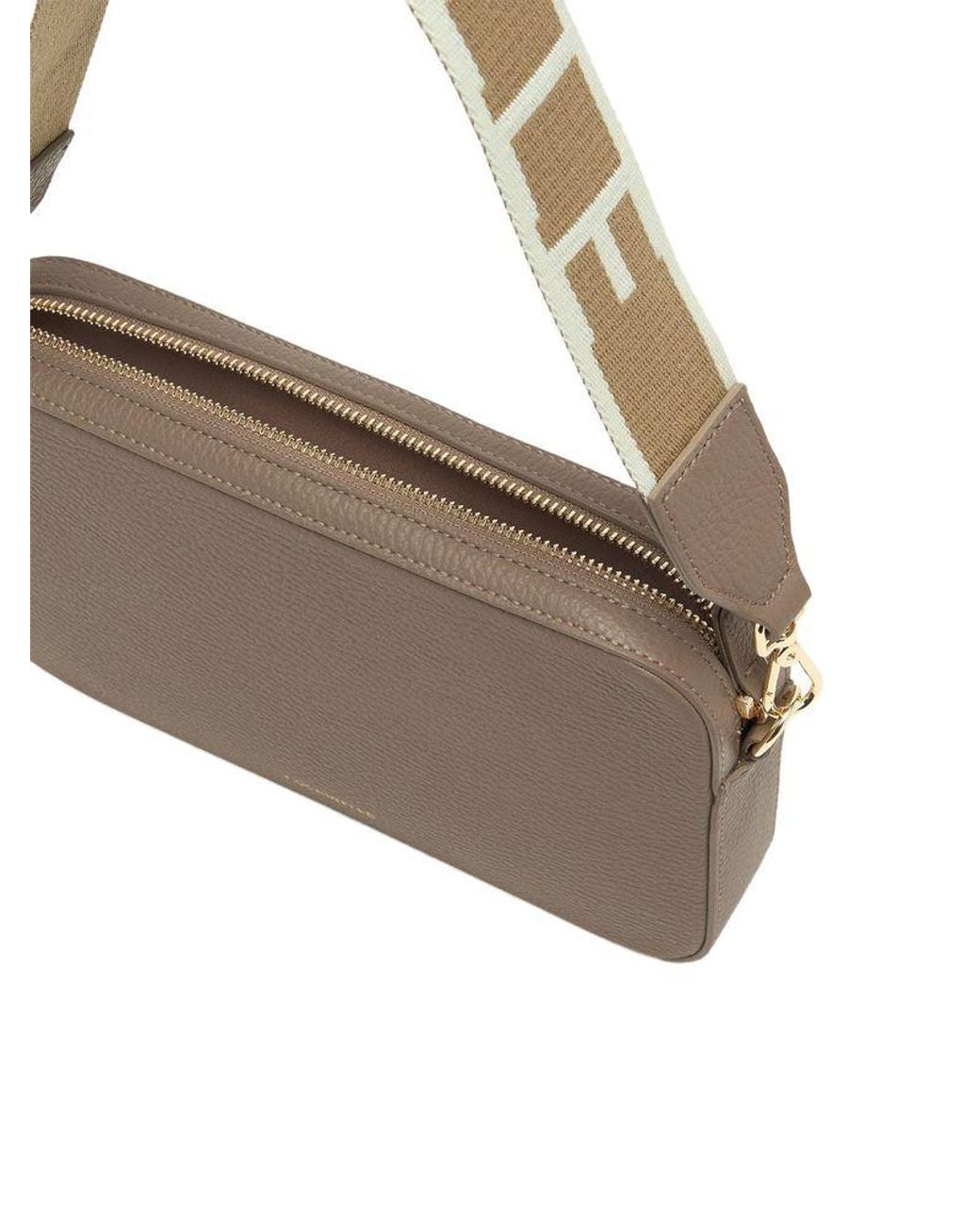 Coccinelle White Shoulder Bag Cowhide