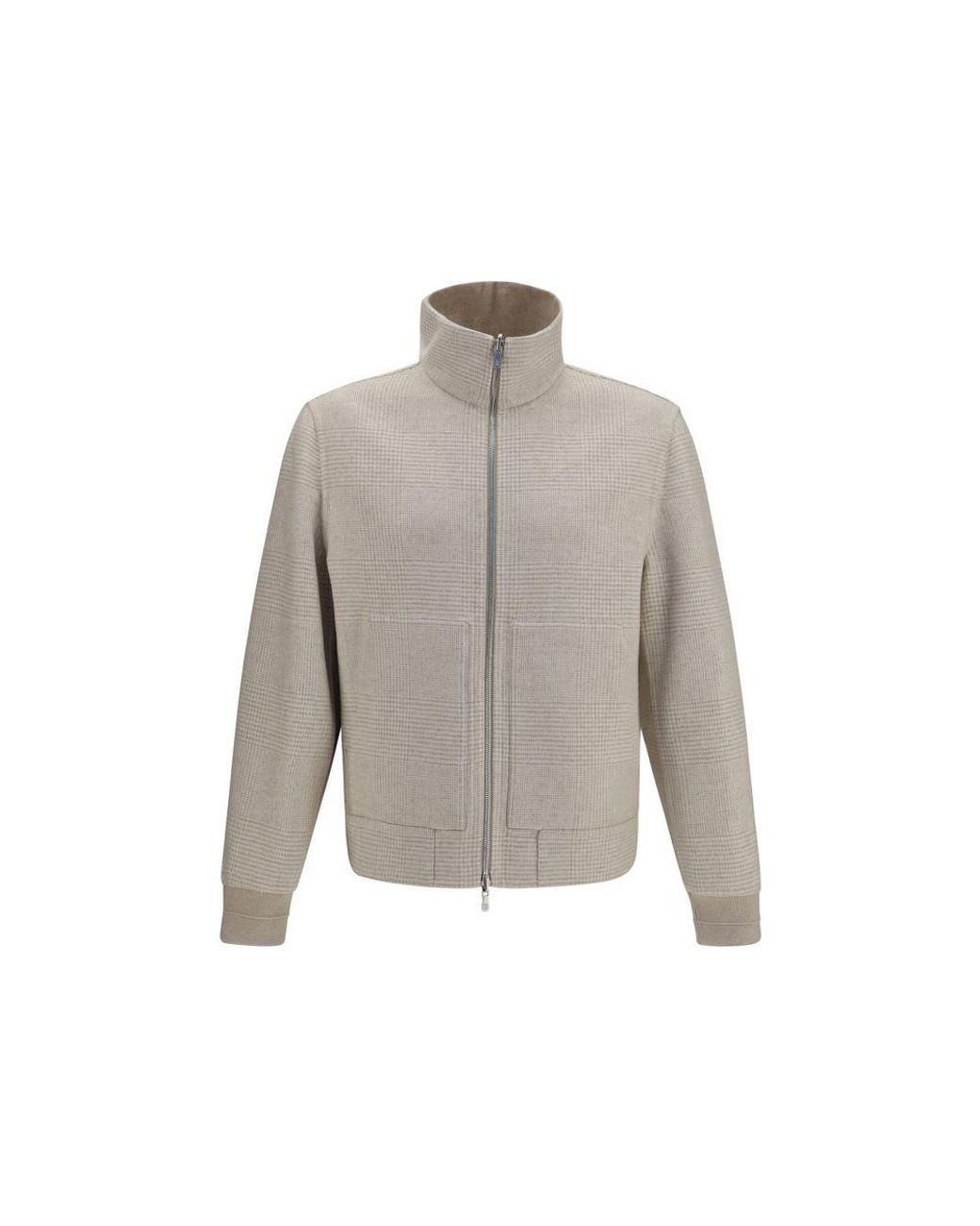 Brunello Cucinelli Gray Beige Cashmere Full for men