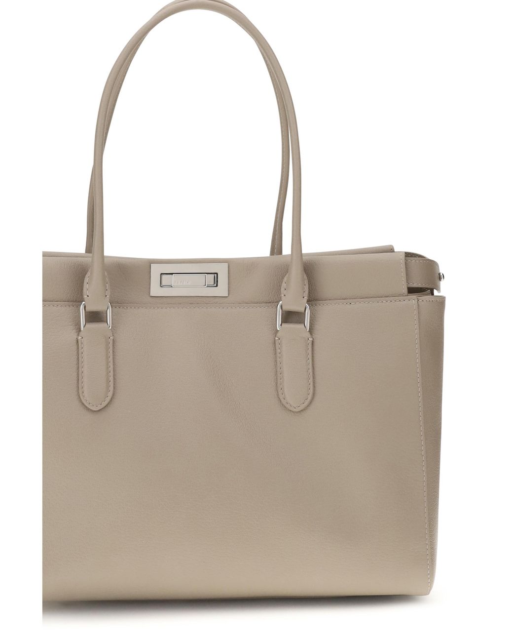 Fendi Natural Tote Bag Peekaboo Calf Leather