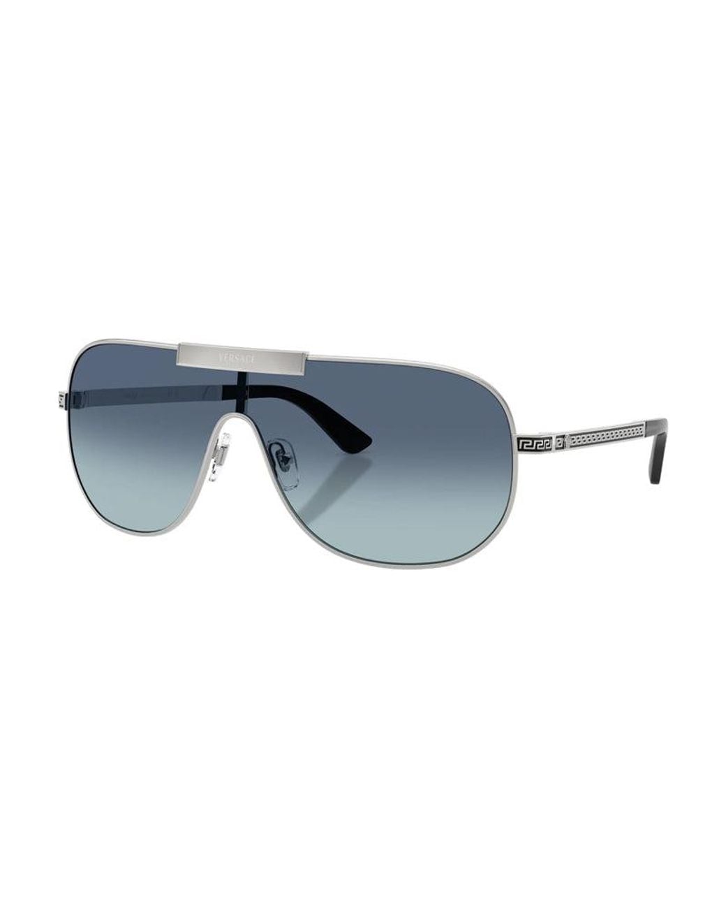 Versace Blue Sunglasses Shield Full Rim, Frame And Light Gradient Dark Lens Ve2293100019 for men