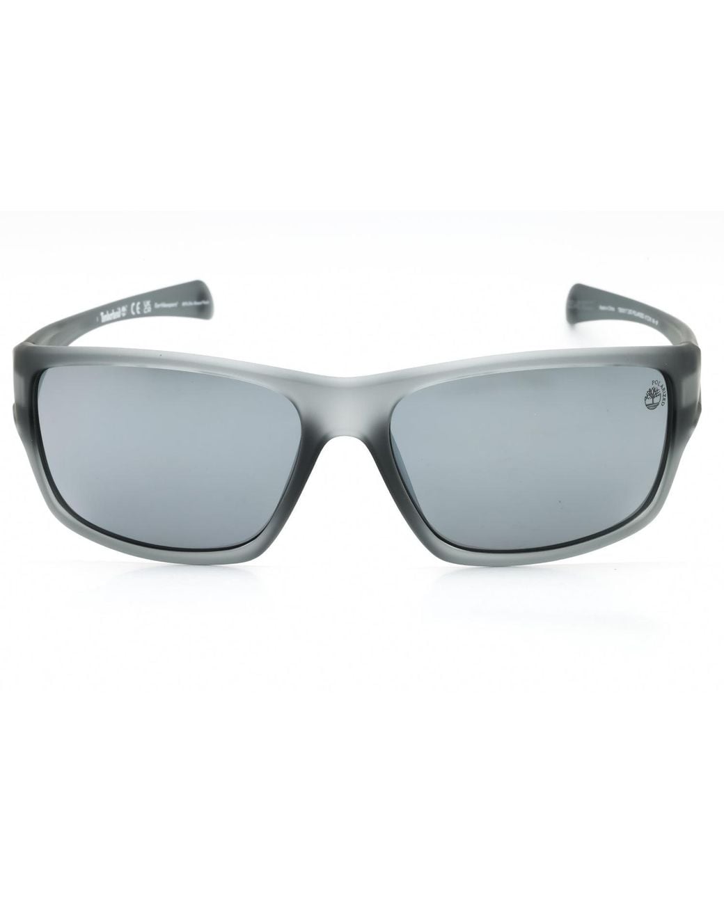 Timberland Gray Timberland Tb00017 Polarized Rectangular Sunglasses