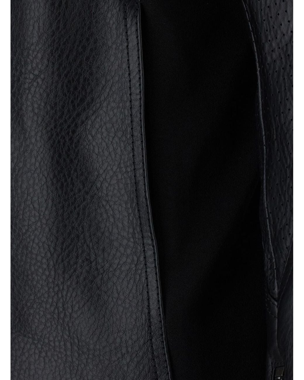 Gucci Blue Gucci Web Stripe Details Leather Jacket for men
