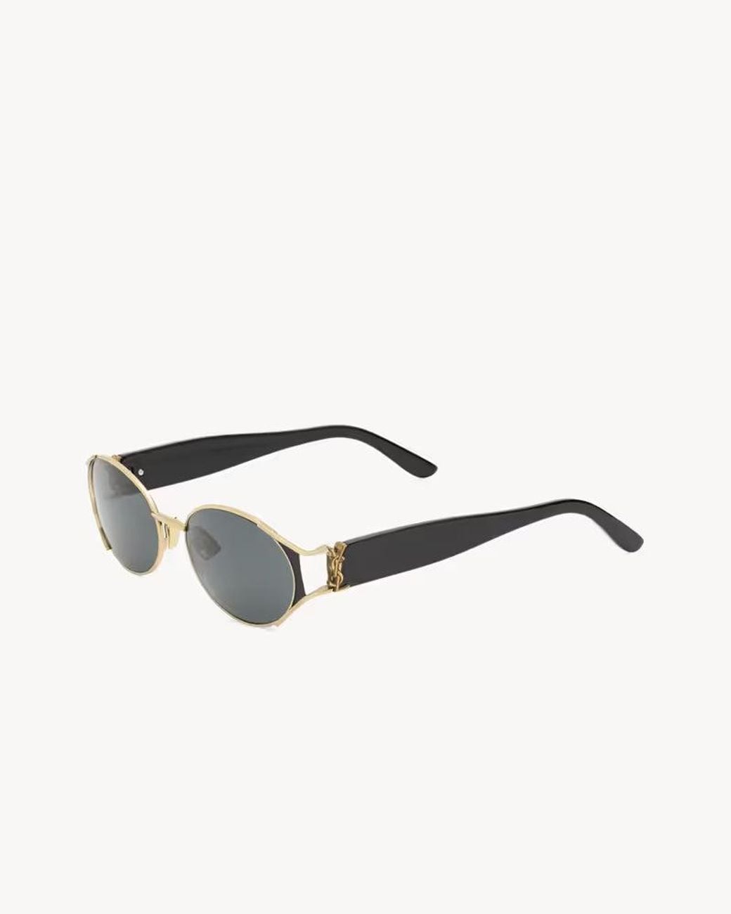 Saint Laurent Black Saint Laurent Eyewear Slm919 Metal Oval Sunglasses
