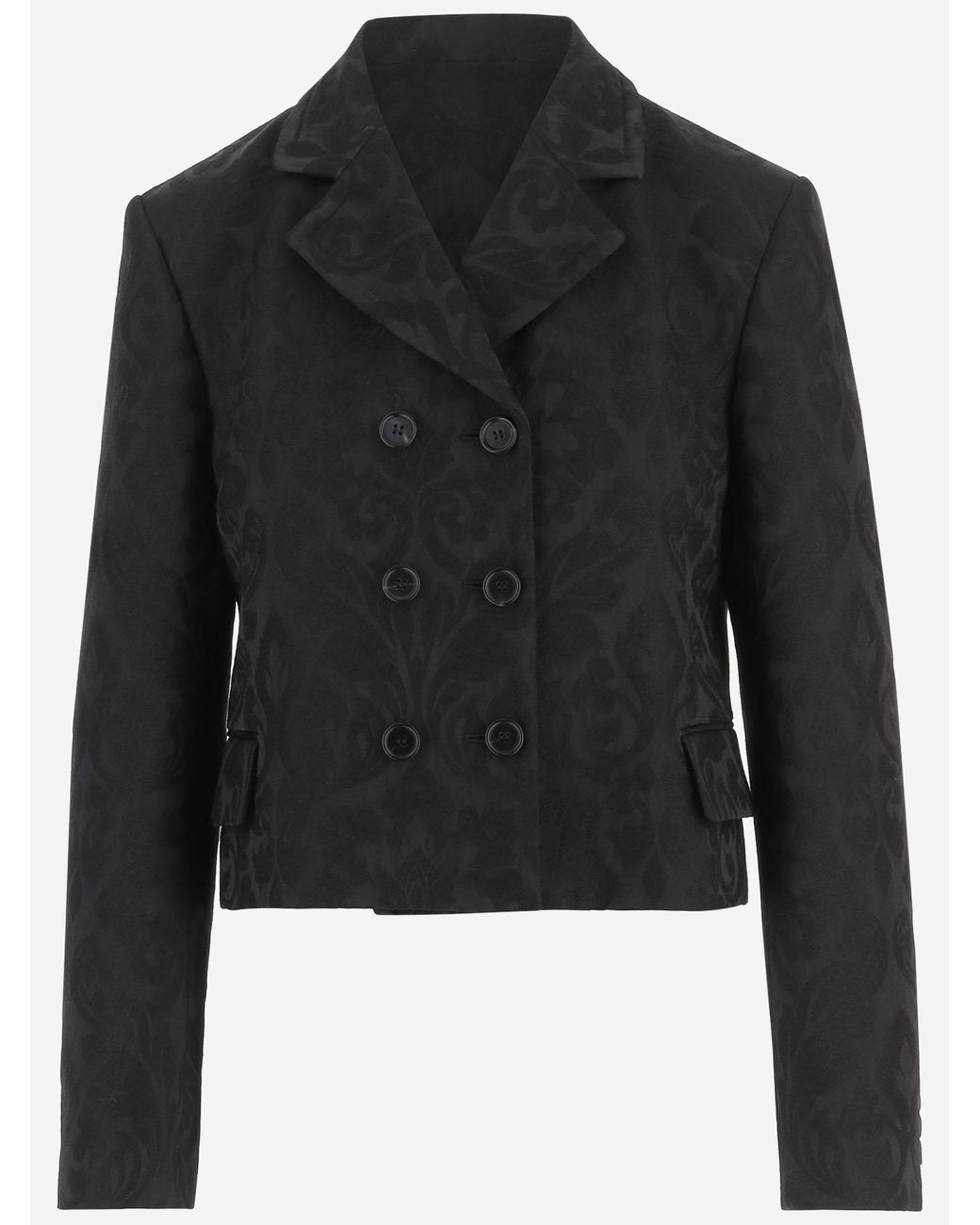 Chloé Black Double-Breasted Wool Blend Jacket