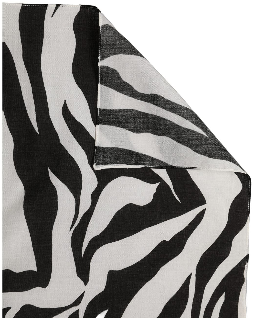 Dolce & Gabbana Multicolor Zebra Cotton Lace Stole Scarf And