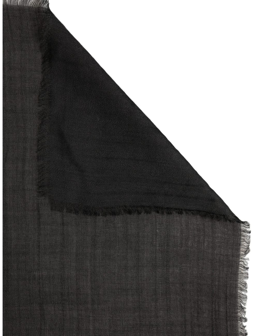 Dolce & Gabbana Black Silk Wool Fringed Lace Stole Scarf Cashmere for men