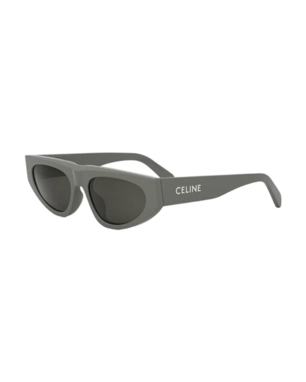 Céline Gray Sunglasses Geometric Full Rim, Frame And Smoke Lens Cl40315U93A