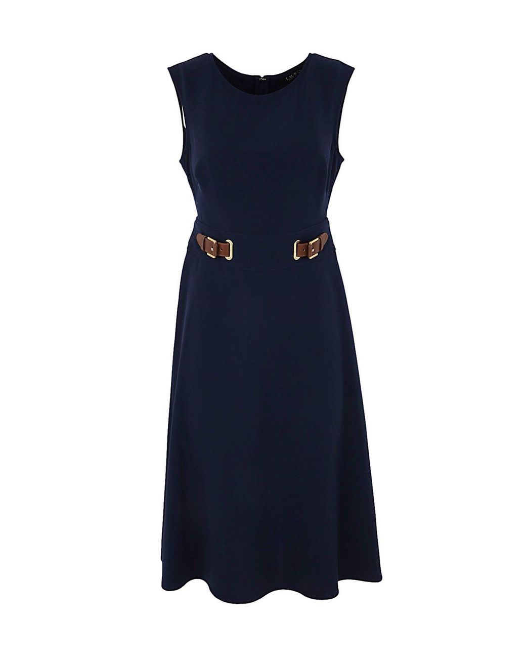 Ralph Lauren Weelana Short Sleeves Day Dress in Blue | Lyst