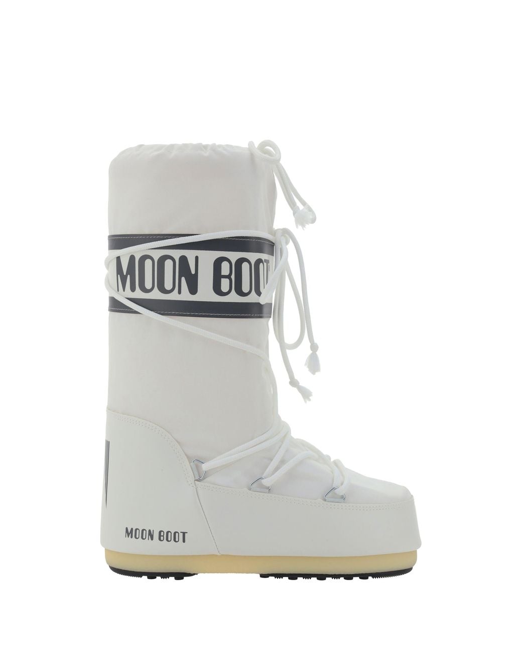Moon Boot Gray Icon Knee-High Padded Boots Upper: Nylon