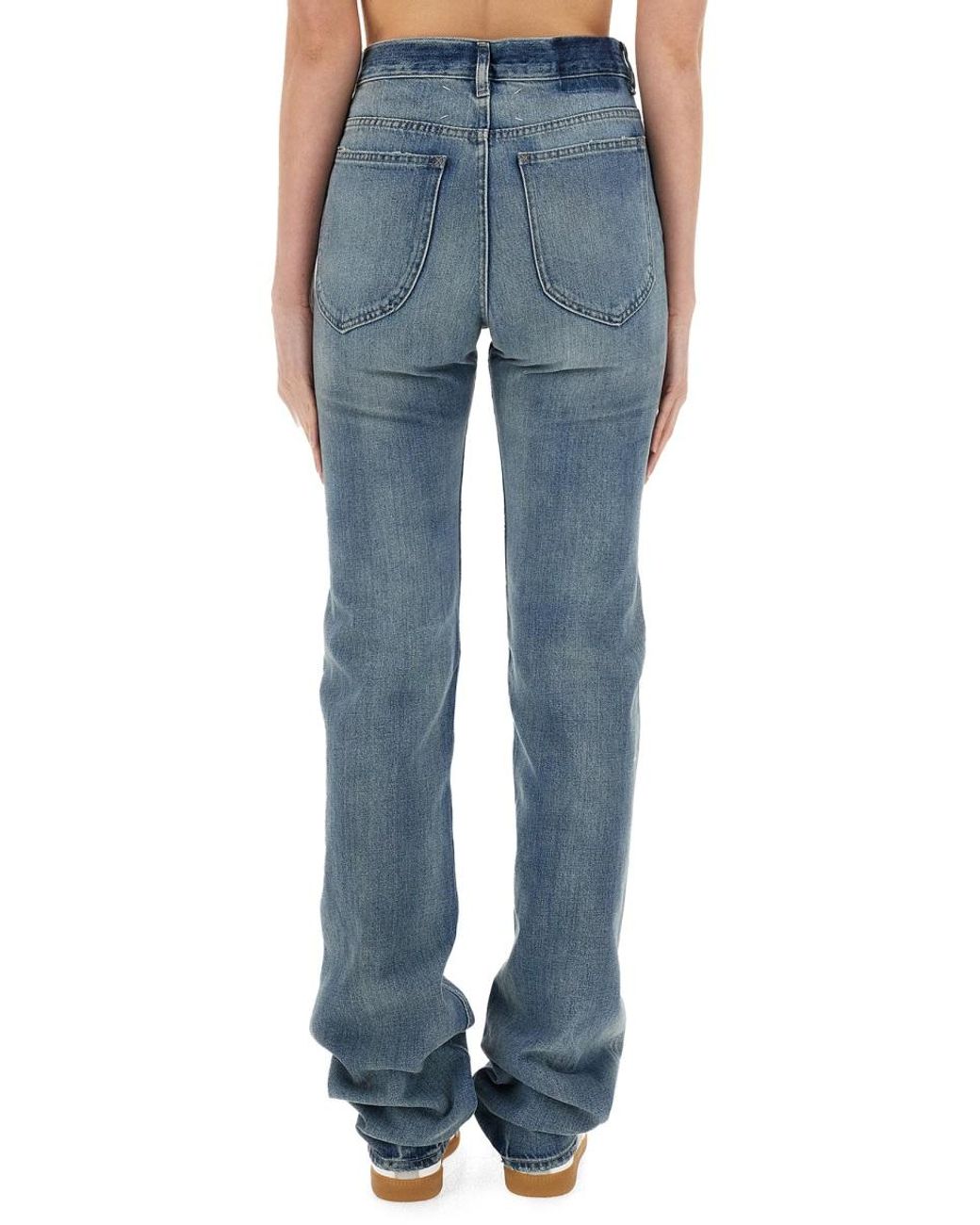 Maison Margiela Blue Straight Jeans Cotton