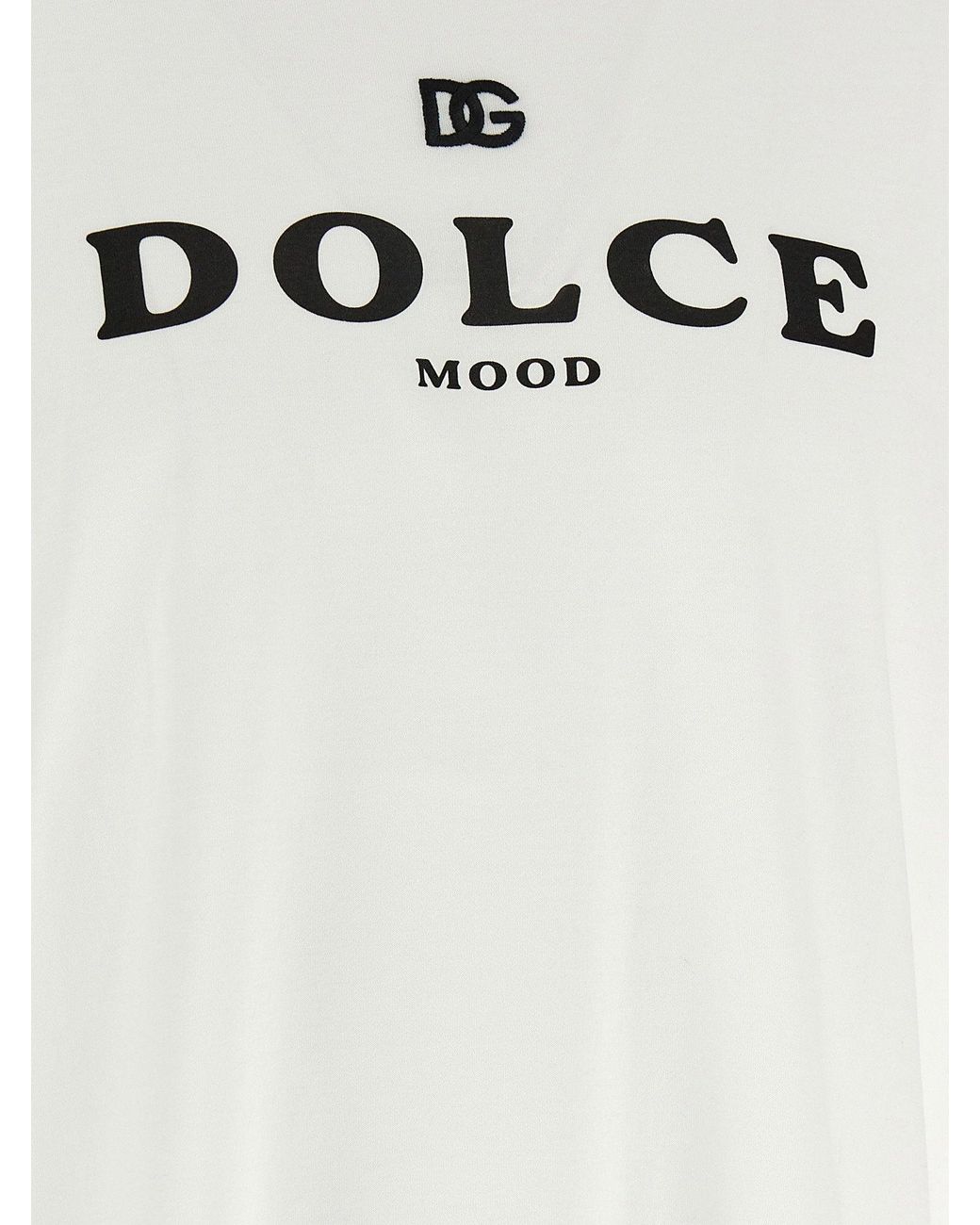 Dolce & Gabbana White Dolce & Gabbana Logo-Print Cotton T-Shirt