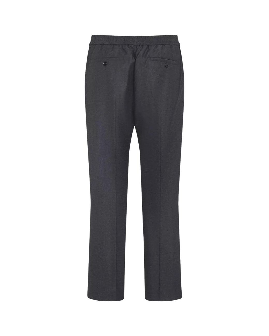 AMI Gray Ami Elasticated Pants Anthracite for men