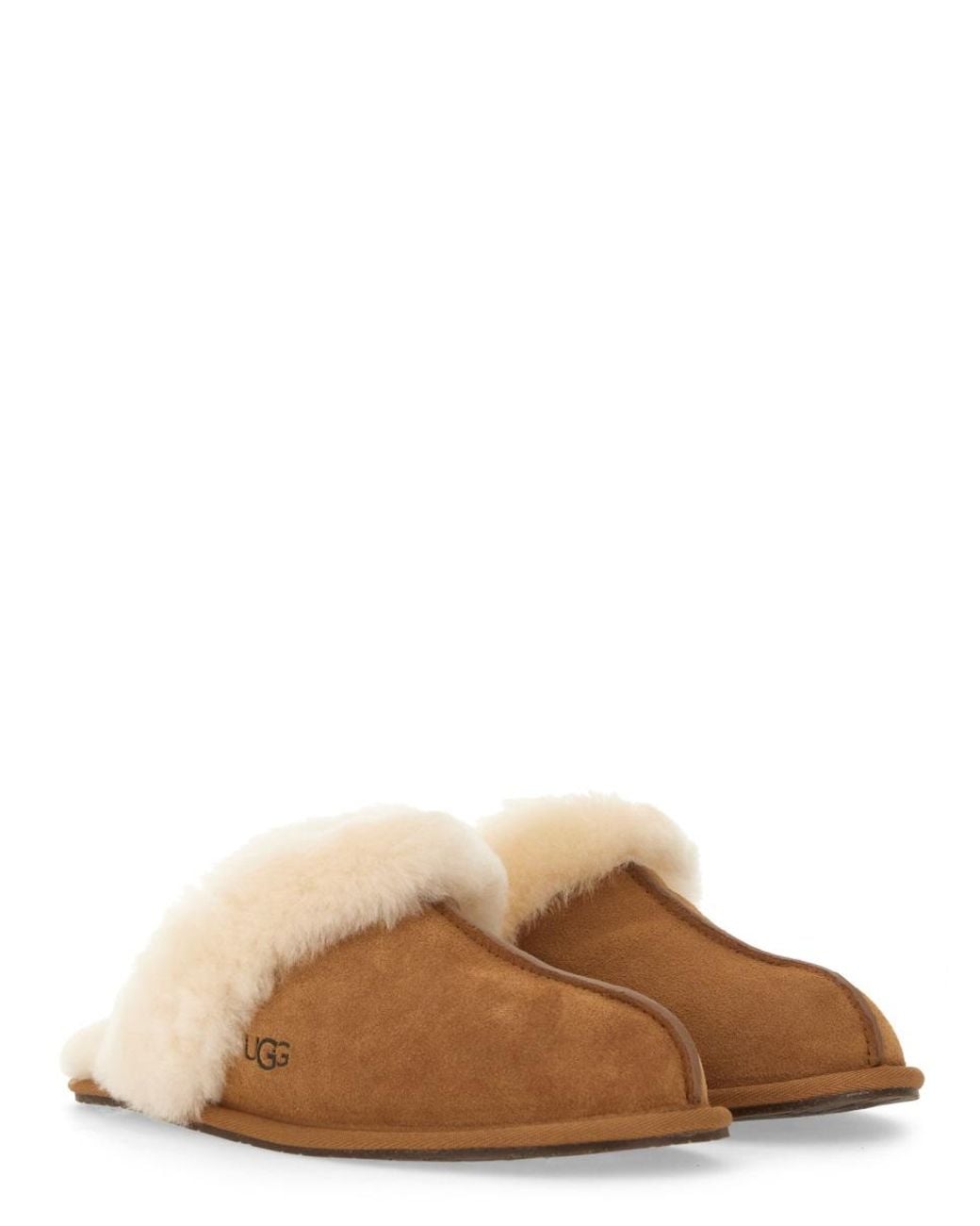 Ugg Brown Scuffette Ii Slipper Leather Sandal