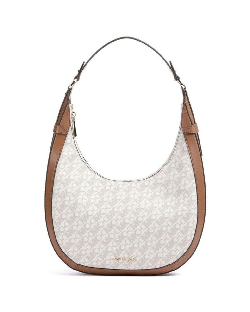 Michael Kors White Hobo Bag 90.Polyvinyl Chloride Handbags