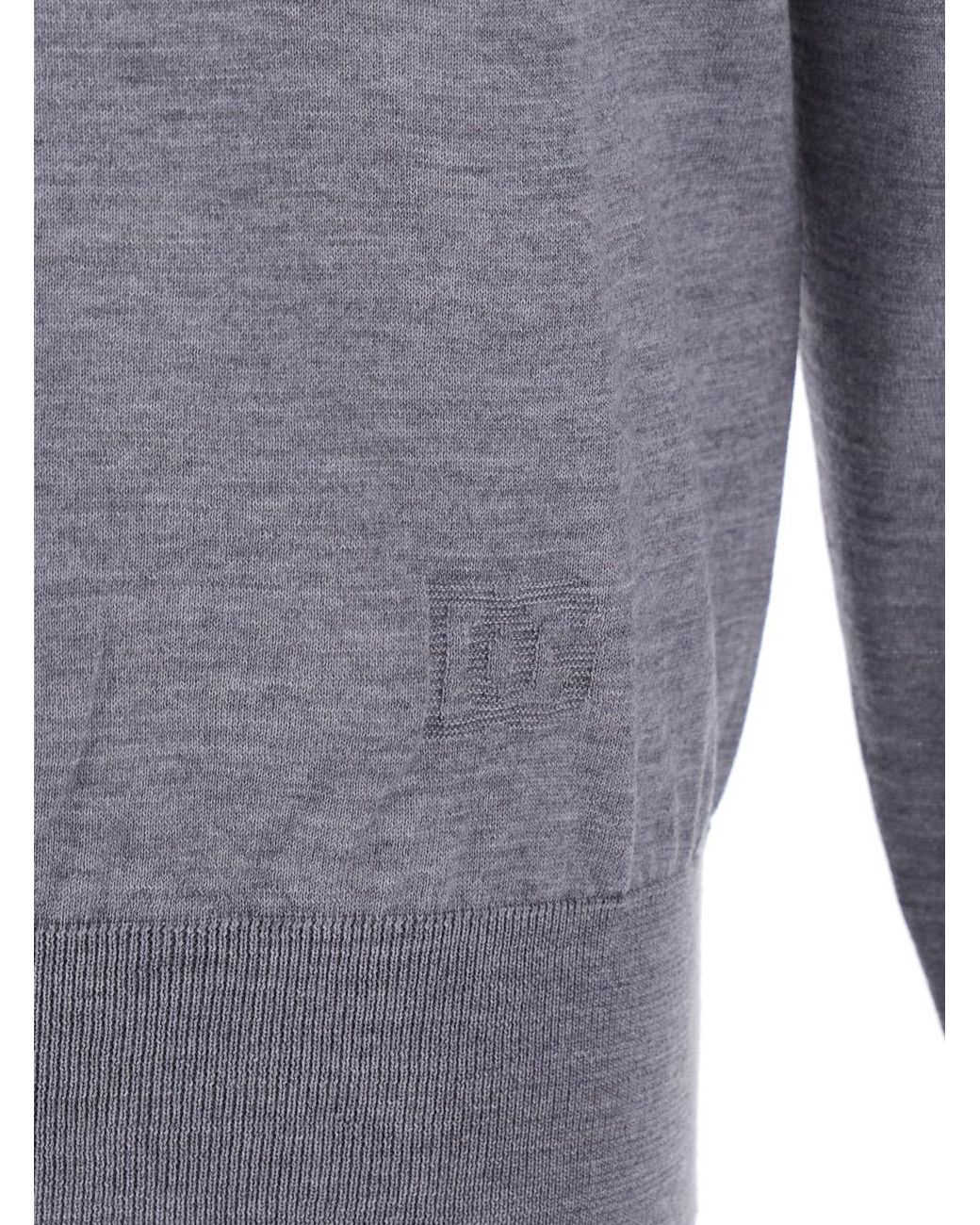 Dolce & Gabbana Gray Solid Shirt Collar Polo for men