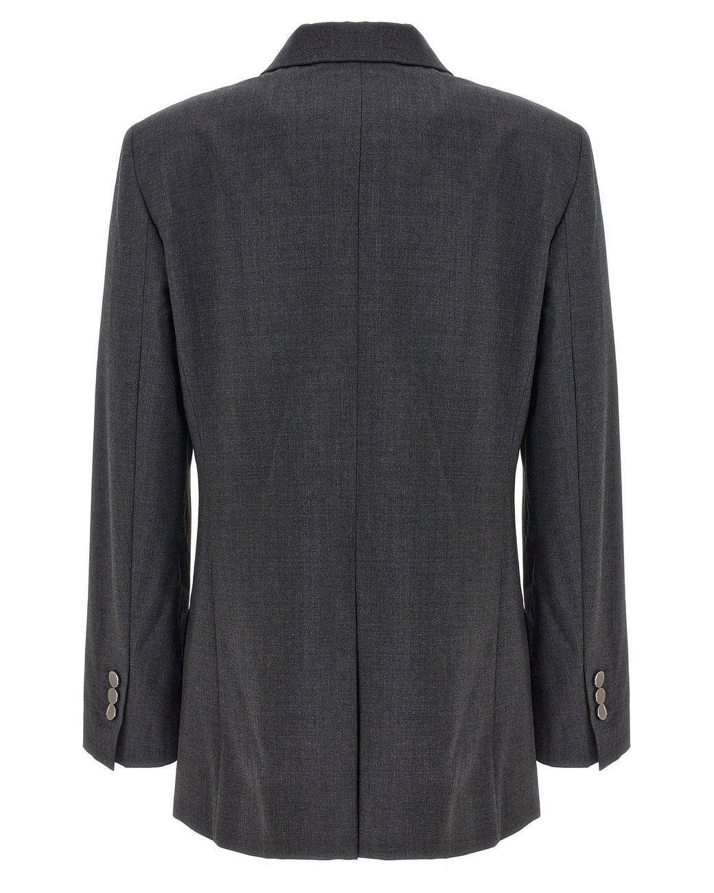 Theory Black Double-Breasted Wool Blazer