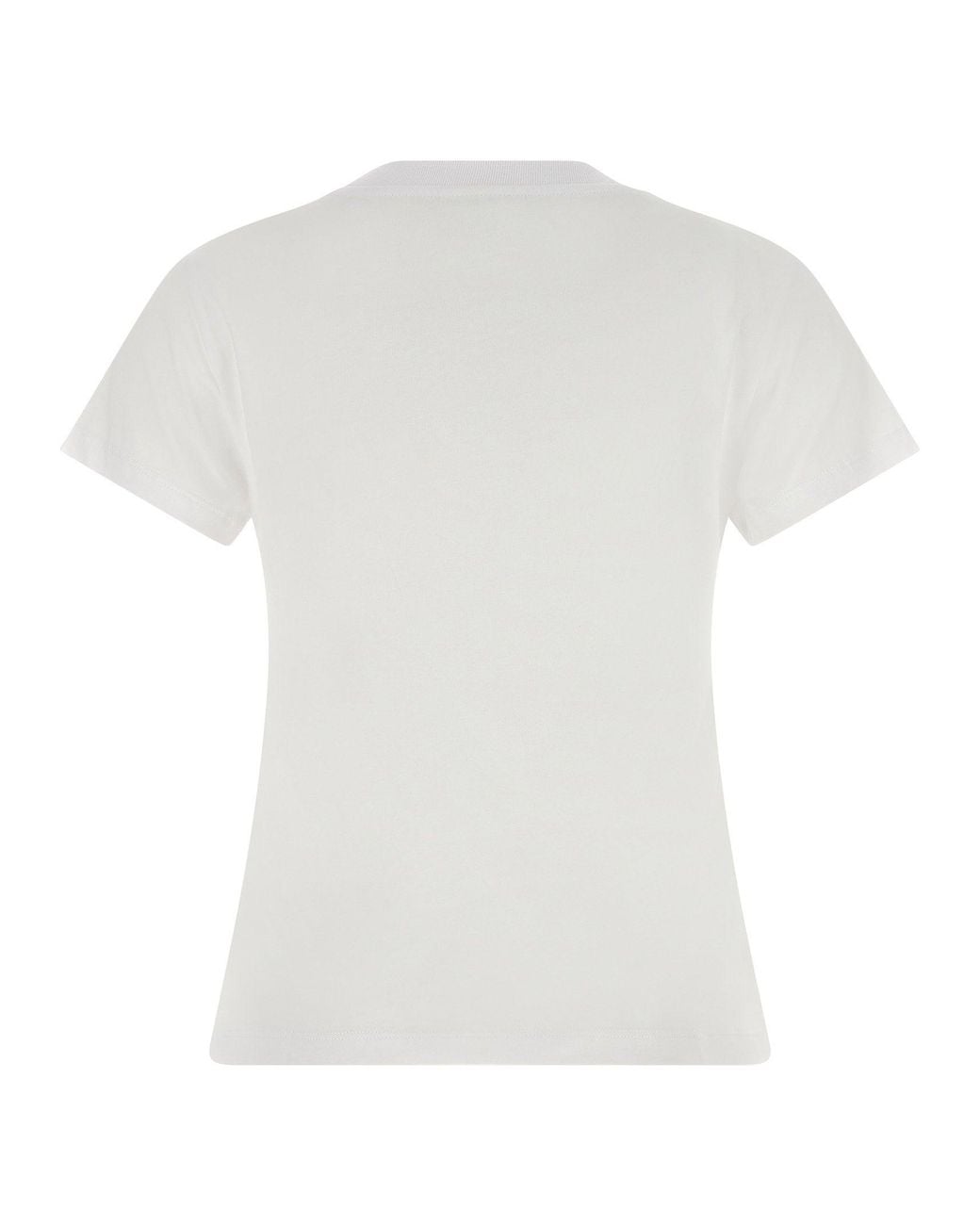 Ganni White Tiger-Print Organic Cotton T-Shirt