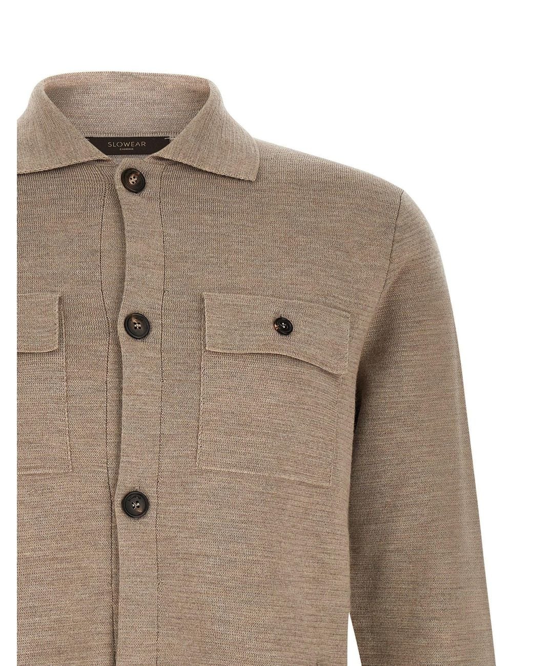 Zanone Natural Saharan Cardigan for men