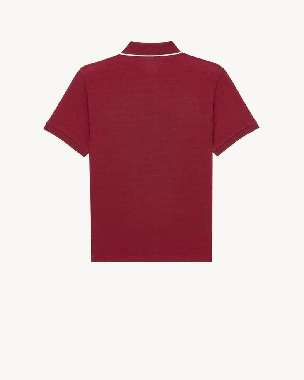 Saint Laurent Red Saint Laurent Tipped-Collar Cotton Polo for men