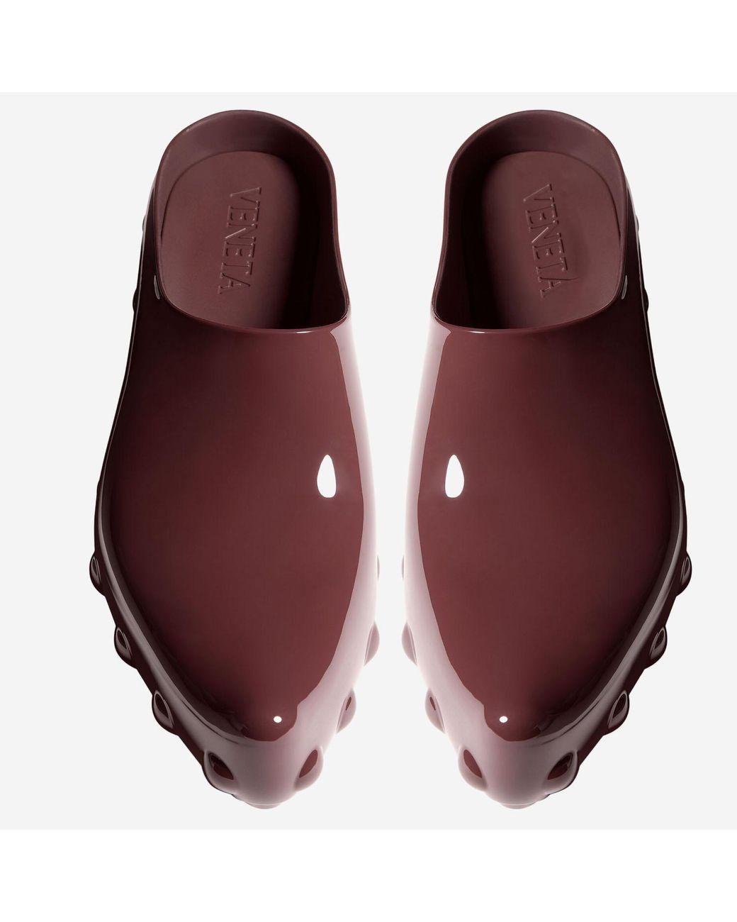 Bottega Veneta Red Mules Gondola Rubber