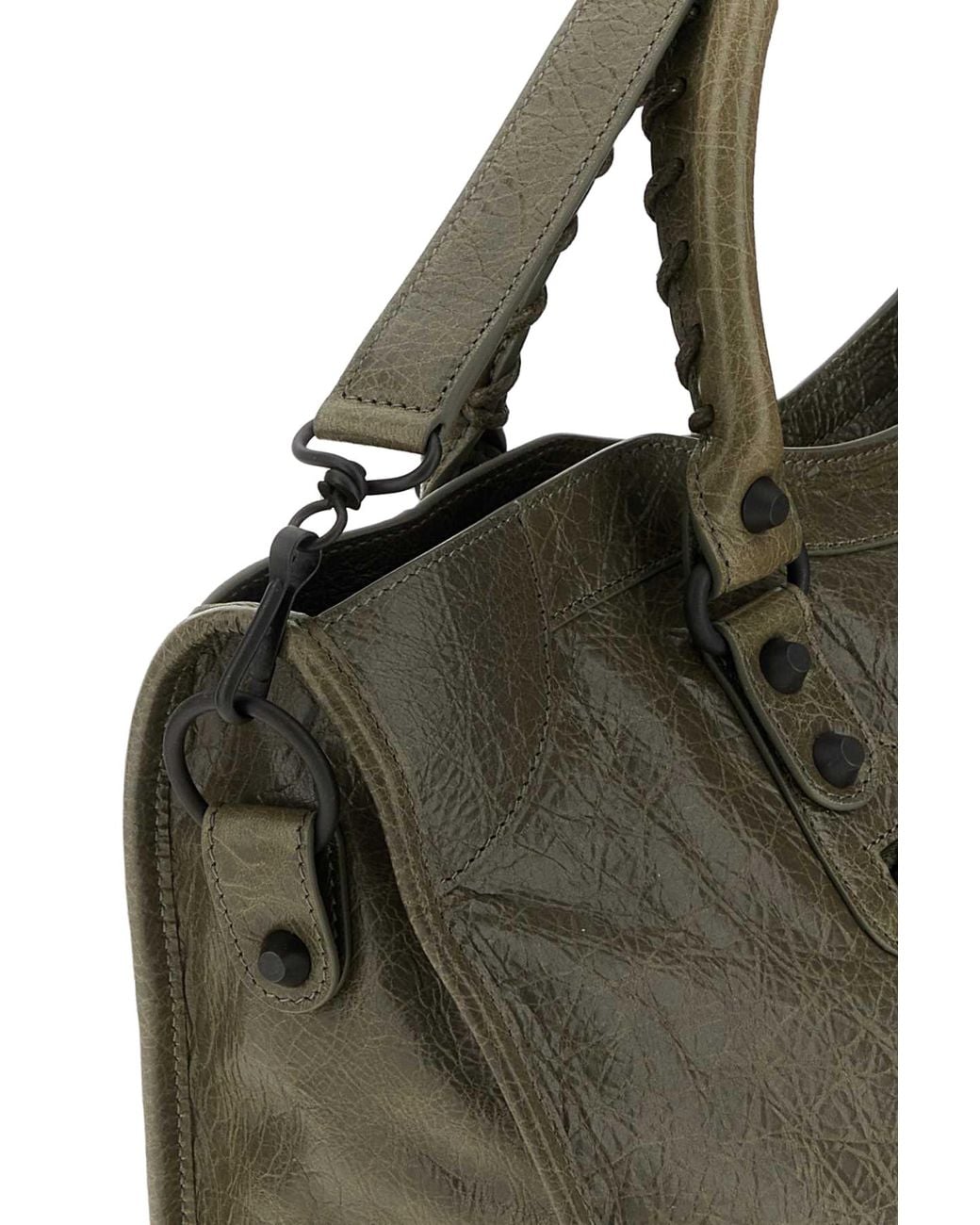 Balenciaga Brown Balenciaga Lambskin Leather Top Handle Bag