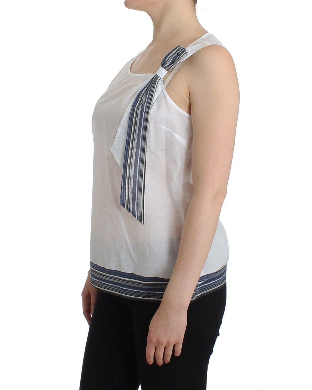 Ermanno Scervino Gray Top Blouse Tank Shirt Sleeveless
