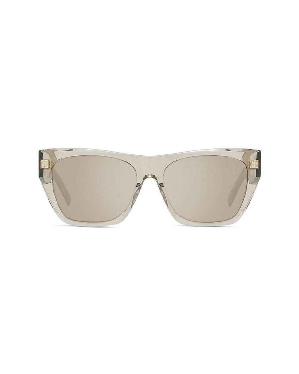 Givenchy Natural Sunglasses Square Full Rim, Transparent Frame And With Mirror Lens Gv40061U45G