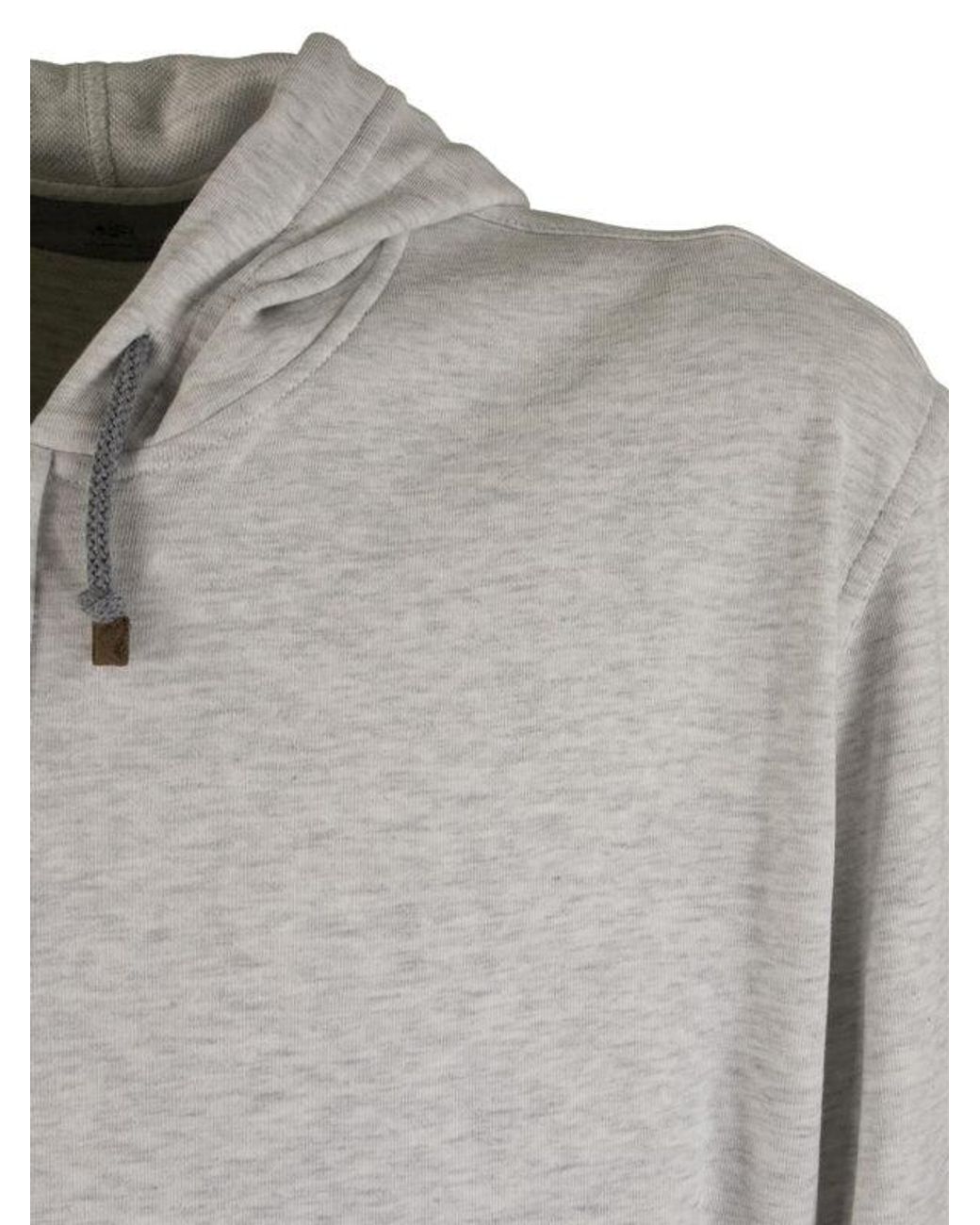 Brunello Cucinelli Gray Light Zip Hoodie Jacket for men