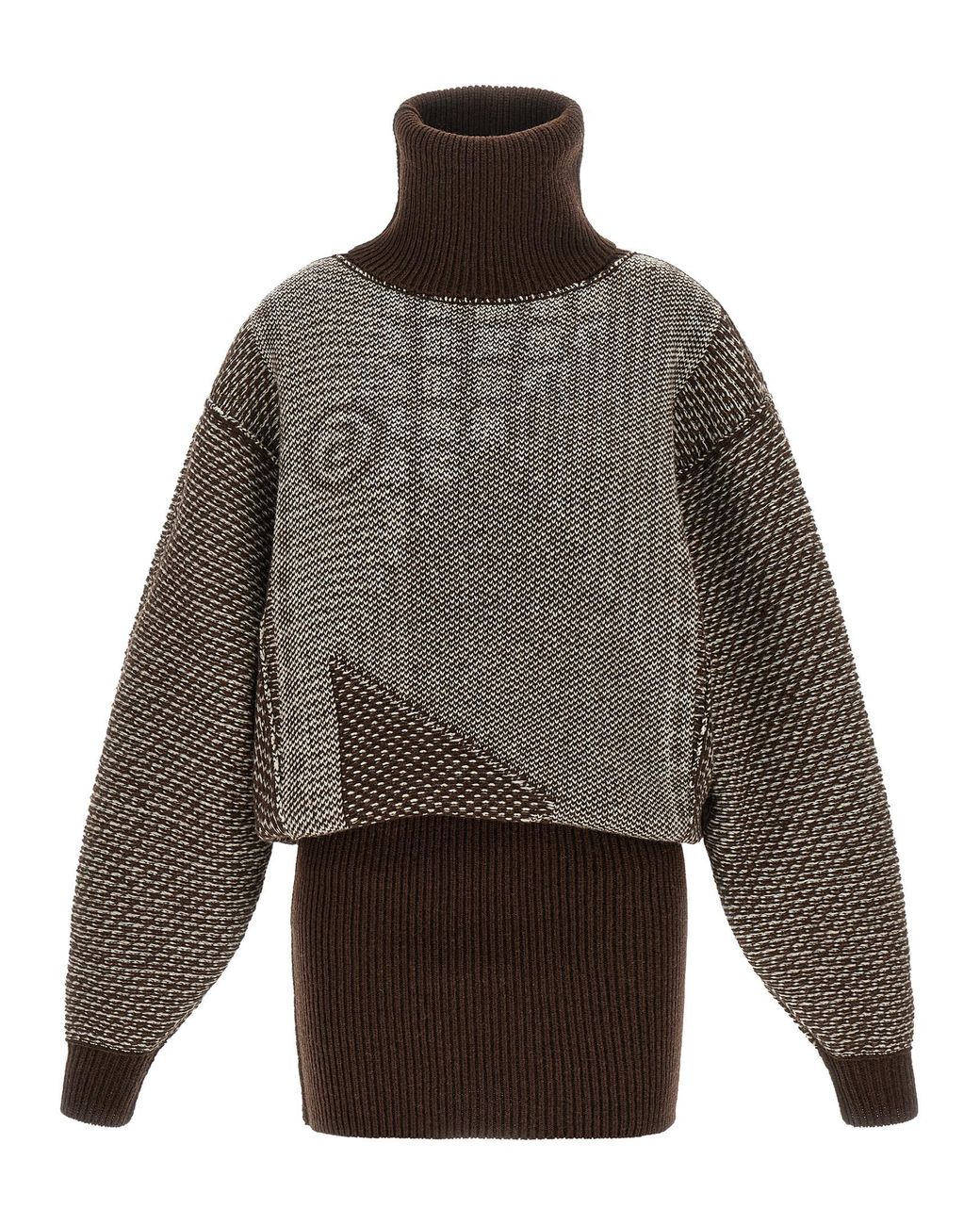 MM6 by Maison Margiela Gray Wool Short Dress